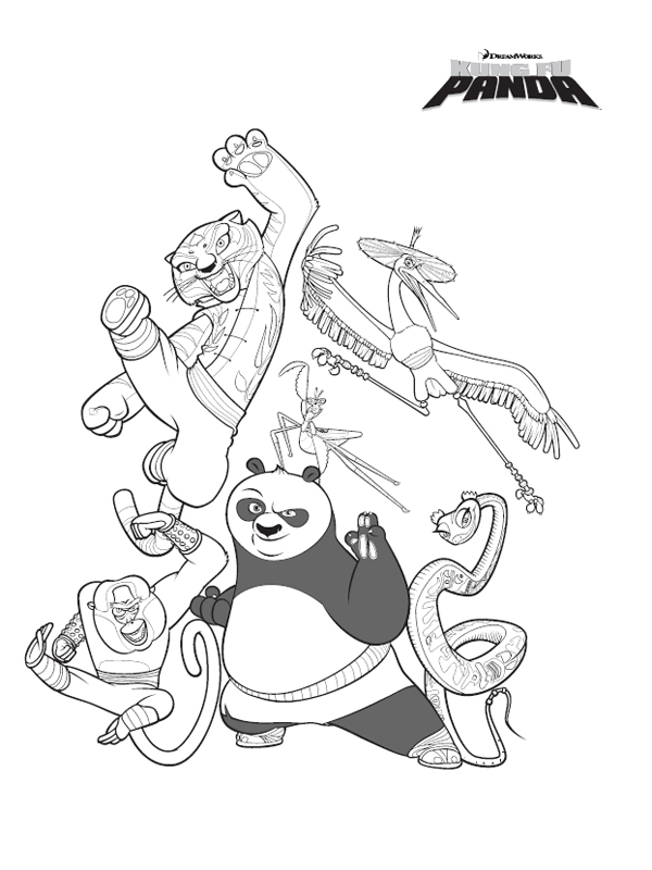 Kung Fu Panda kolorowanki